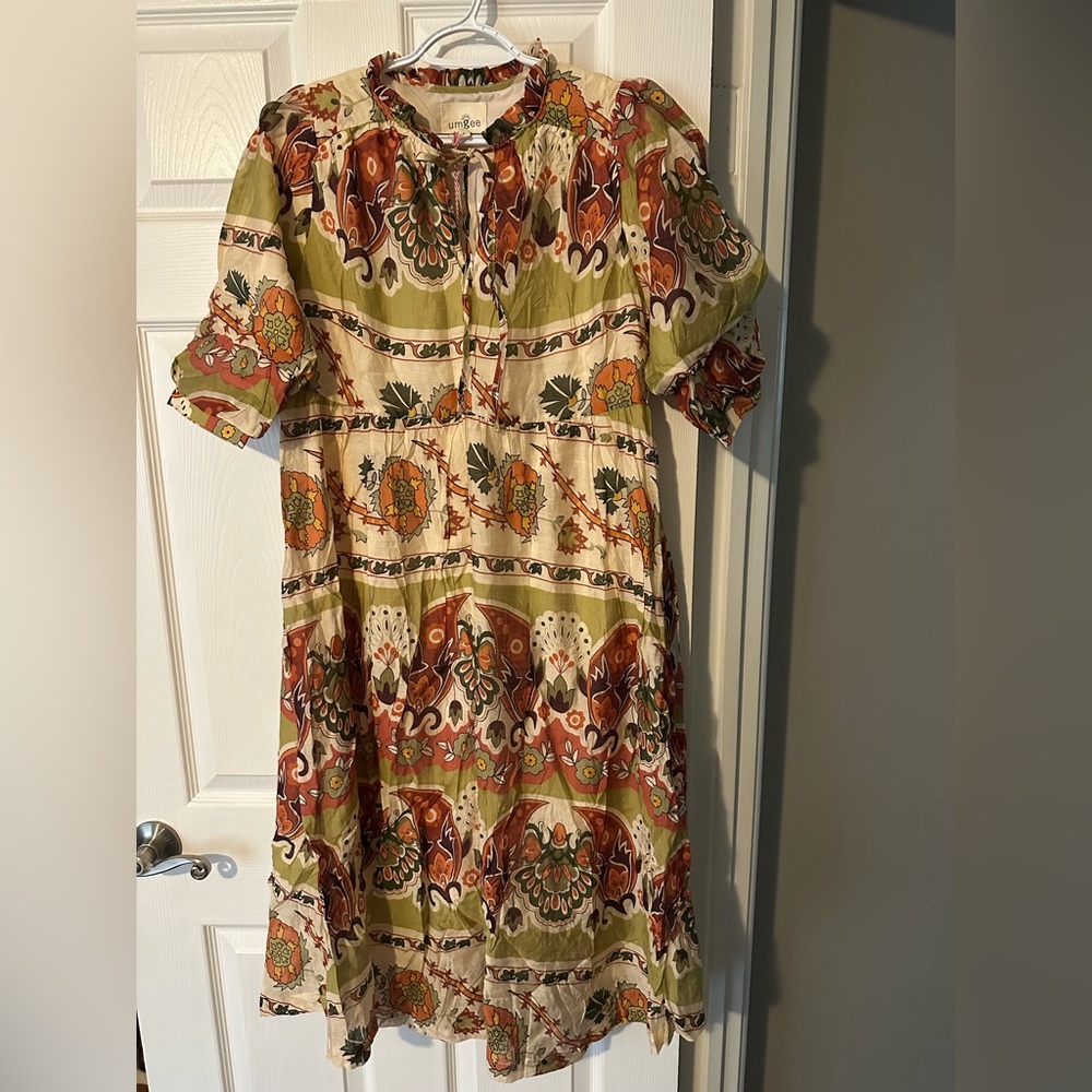 Umgee Multicolor Boho Long Sleeve Dress
